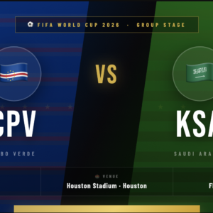 Cabo Verde 🇨🇻 vs Saudi Arabia 🇸🇦