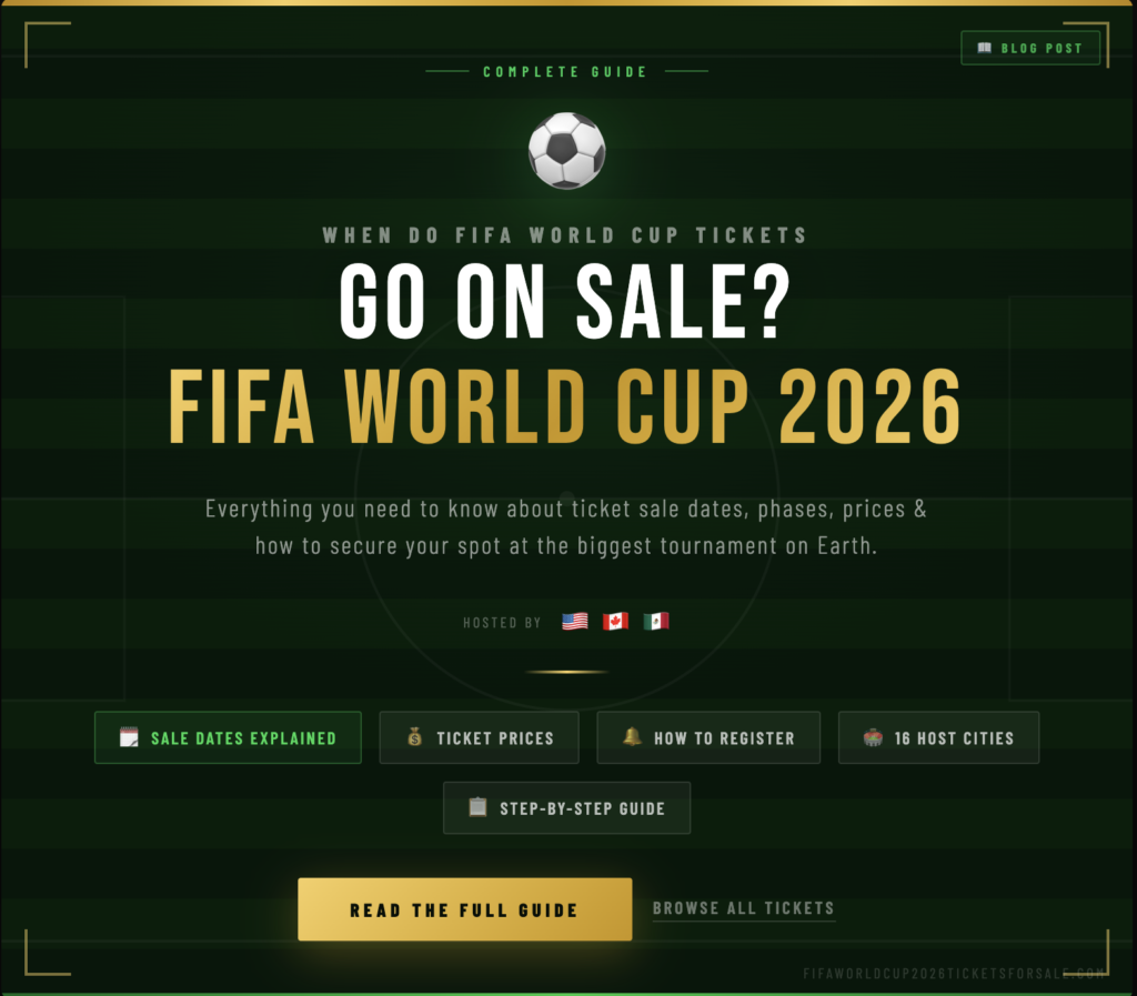 FIFA World Cup 2026 Tickets Guide