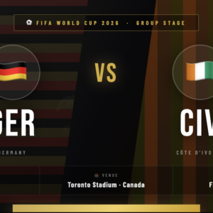 Germany vs Côte d’Ivoire Tickets – FIFA World Cup 2026 Toronto | Group Stage