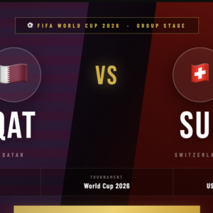 QATAR vs SWITZERLAND FIFA World Cup 2026 Ticket For Sale